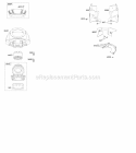 Air Cleaner Blower Housing Diagram and Parts List for 49G575-1110-E1  Briggs and Stratton Engine